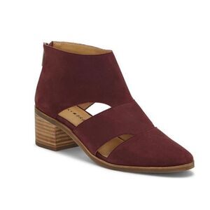 NWT Lucky Brand Cutout Booties LK-Ralwan sugar red barclay size 5.5 medium